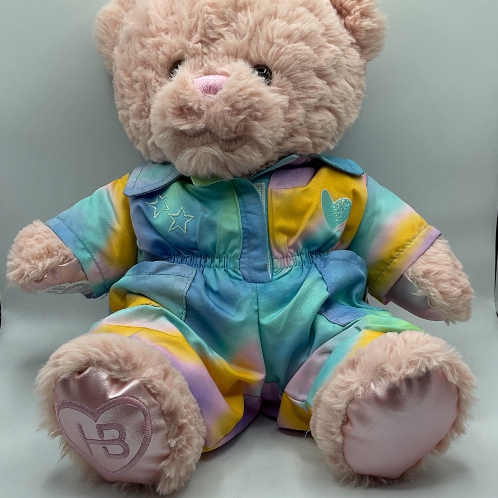 Build A Bear Workshop Collection Tie Die Plush Teddy Bear  Pink